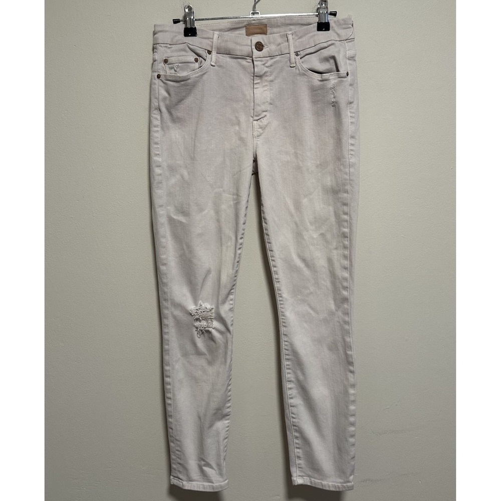 White Mother Women's Skinny Jeans Size 28, Fit Like 25, Low Rise, Distressed